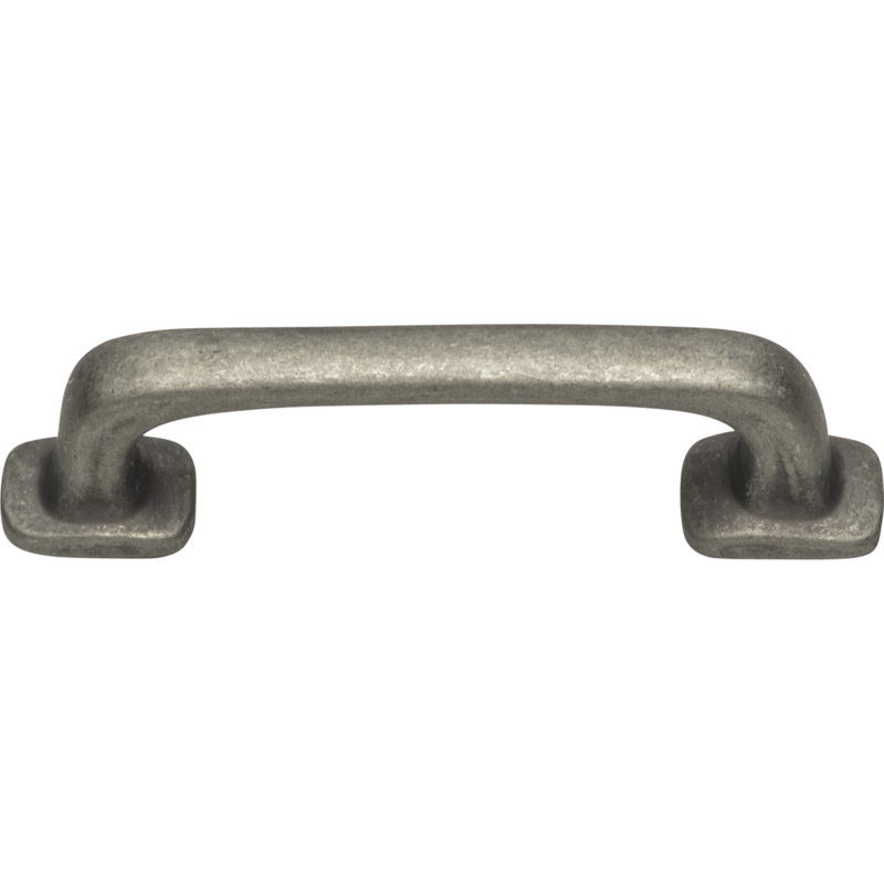 Pewter 3" Rustic Arch Bar Pull with Mounting Hardware