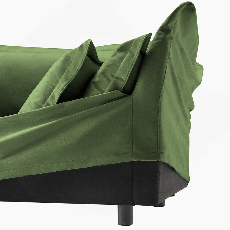 Canapé confortable à revêtement amovible pour le salon, rehaussant le style et la détente, Vert