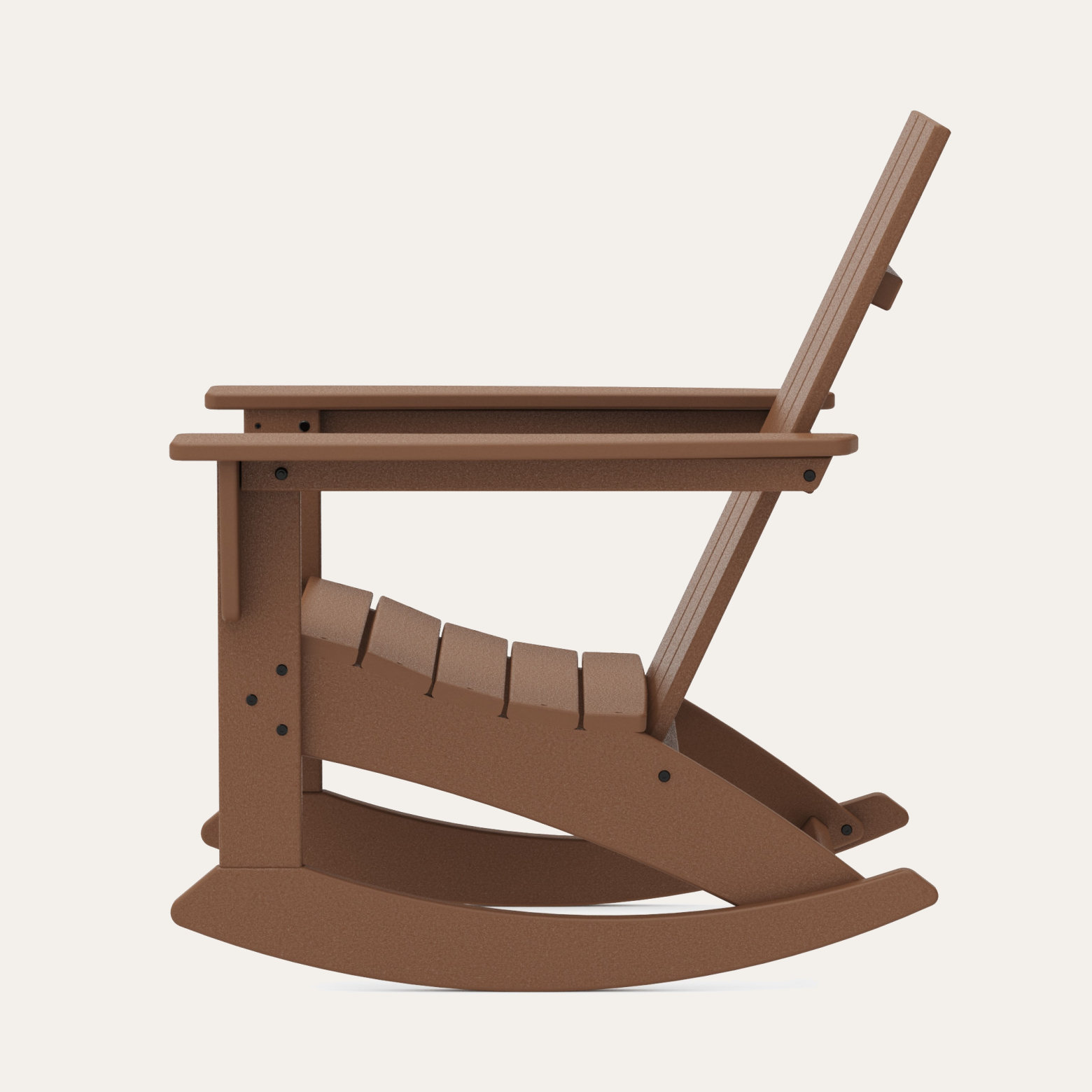 POLYWOOD® Modern Adirondack Patio Rocking Chair, Teak