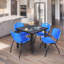 Plateau de table Kee Square, 4 chaises empilables-674458706-674458719-674458716