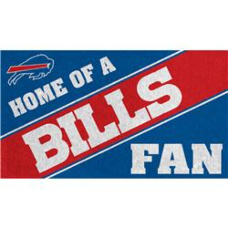 NFL Home of a Fan Team Color Outdoor Doormat, Buffalo Bills
