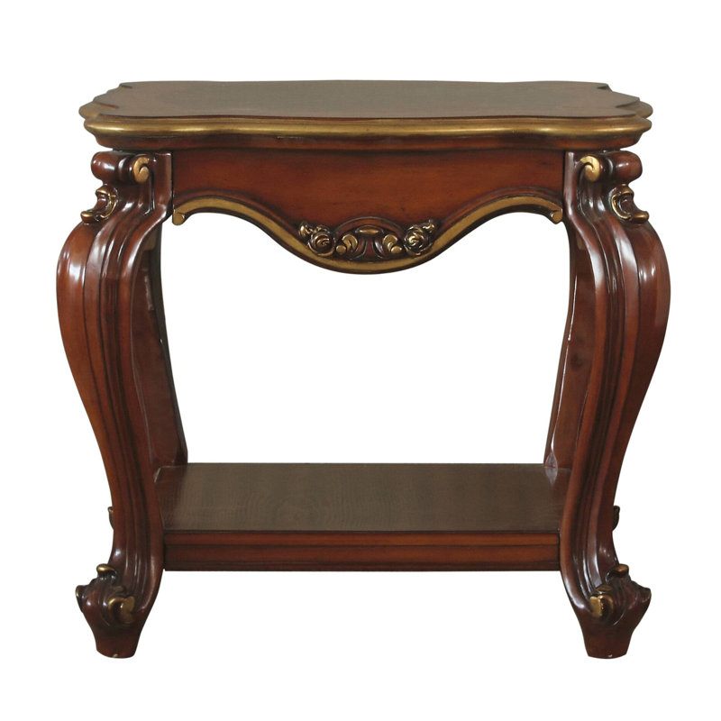 Honey oak side table with base