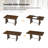 Amelia Farmhouse 6 Piece Dining Sets with Solid Wood Frame