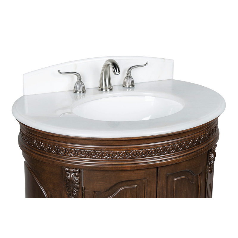 Ensemble de meuble-lavabo simple 36 po Dillow, Brun