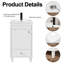 Petit meuble-lavabo simple 18 po avec comptoir en céramique Gamlet, robinet et rebord ondulé Gamlet-108606843
