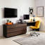 Table de meuble-lavabo extensible 97,6 po / bureau d'ordinateur réglable en L avec 6 tiroirs de rangement spacieux-128534185