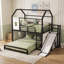 Lit superposé en métal avec glissière, lumière DEL et tablettes-241362192-241362195