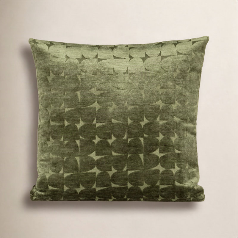 Gumdrop Velvet Accent Pillow, Green, Square 22", Polyester