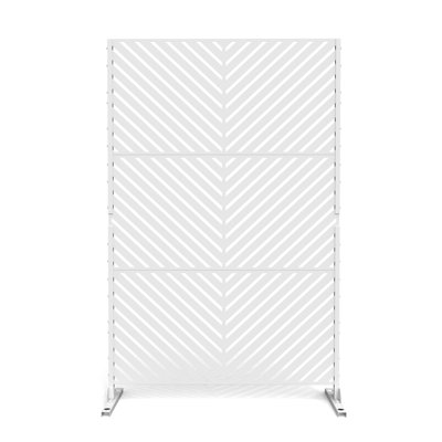 4 ft. W Stanaford Metal Privacy Screen Privacy Panel with Pattern by Symple Stuff