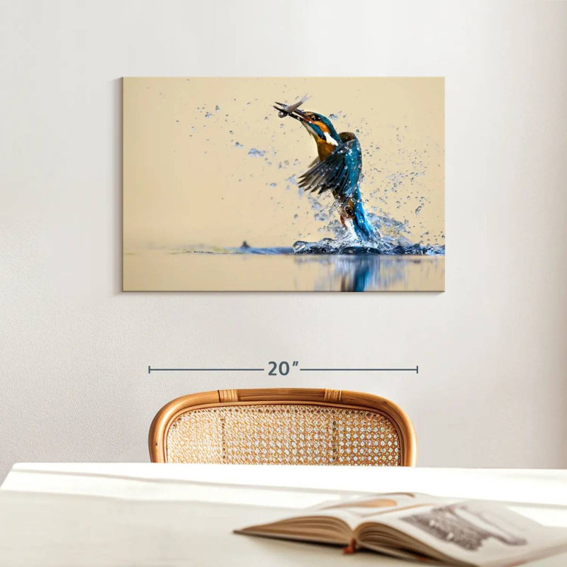 Blue Kingfisher, 16" H x 24" W