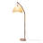 Zen-style metal fabric marble floor lamp