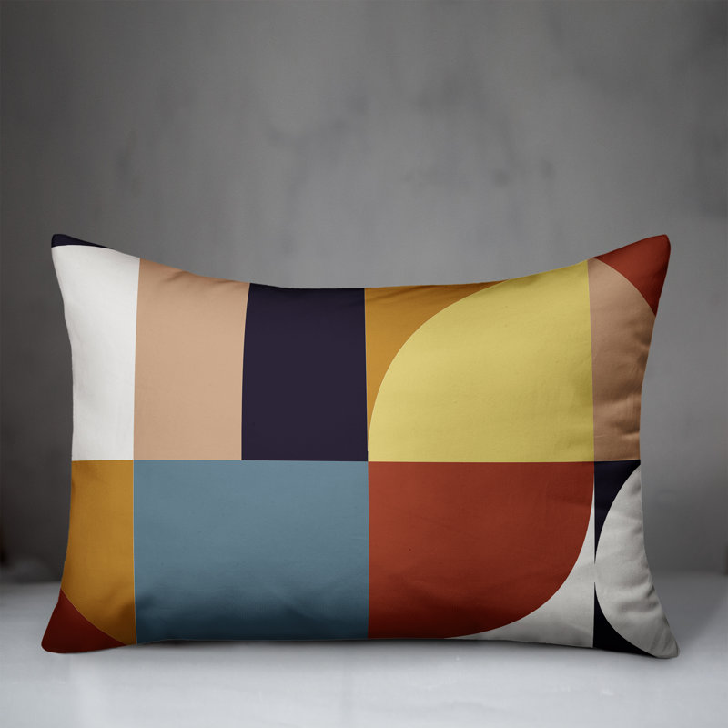 Geometric Outdoor Reversible Throw Pillow