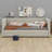 Corduroy Daybed With Two Drawers And Wood Slat-918936555
