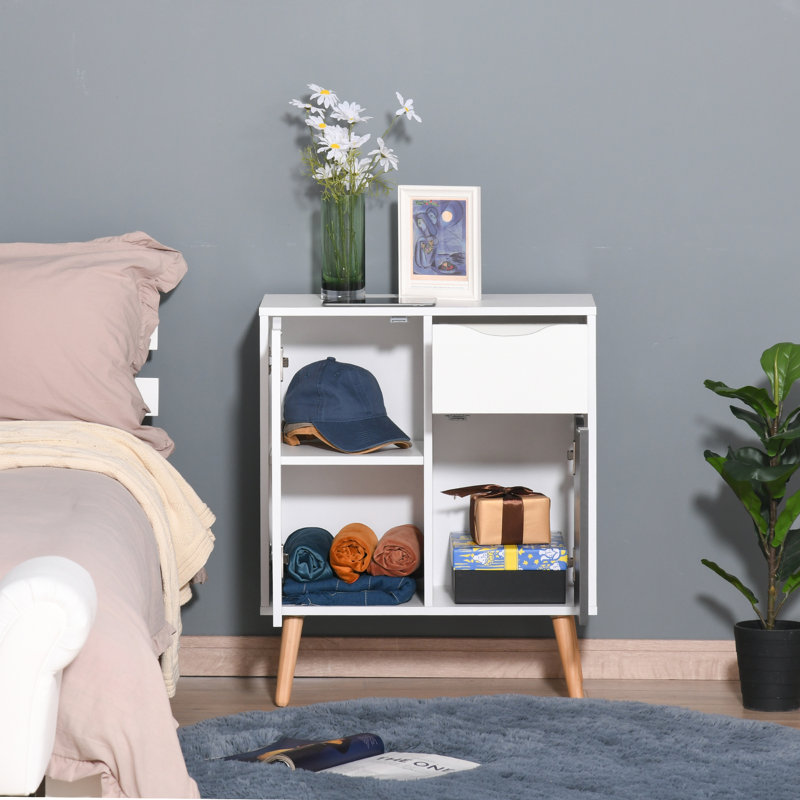 Ramsel 60cm Sideboard, White/Grey