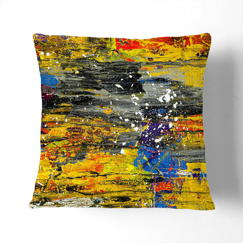 Abstract Square Cushion, White, 40 x 40 cm