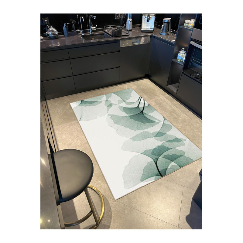 Tapis tissé à base moderne à motif lavable, Sous-tapis rectangulaire 5 pi 1 po x 7 pi 7 po inc