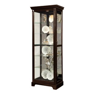 River Place Curio Cabinet In Riverstone White and Tobacco by Liberty