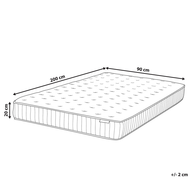 Brantner Pocket Sprung Mattress, European Single (90 x 200cm), Firm