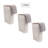 40L Slim Laundry Hamper, Clothes Basket, Lid, Wicker Design, Plastic, Set of 3-112008514-112008510