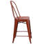 Commercial Grade Distressed Metal Indoor-Outdoor Counter Height Stool with Back-1728823569-1728823598