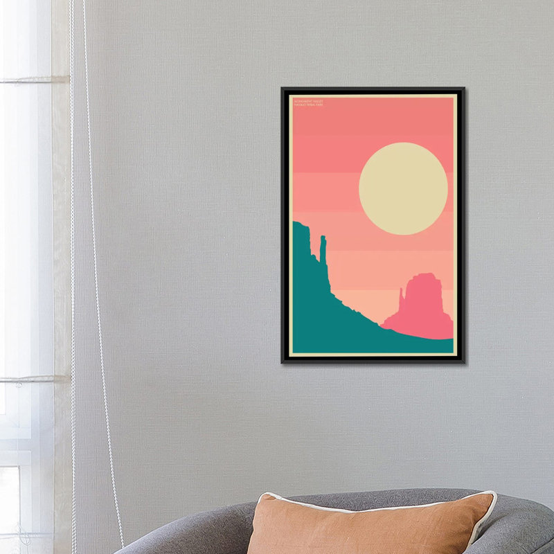 Monument Valley, impression sur toile tendue, H 18 po x l 12 po x 1,5 po, Pas de tapis, Toile tendue