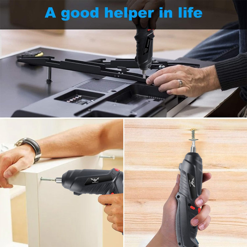 47 in 1 Electric Screwdriver Cordless Rechargeable Set 3.6V Drill 3.5N·m Max Torque Electric Rotatable Drill Screwdriver for Multi-Angle Work