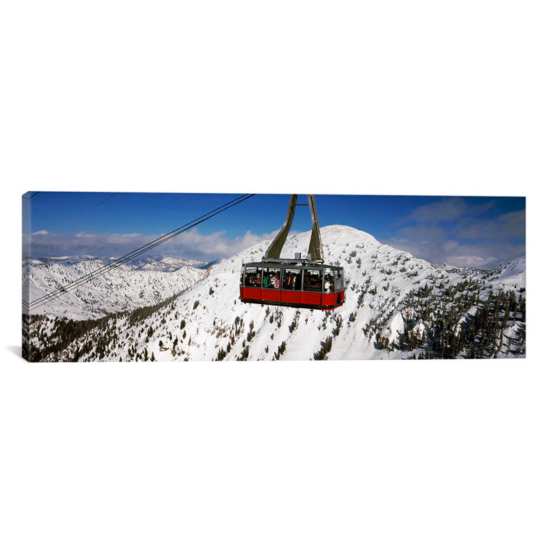 «Snowbird Ski Resort, Utah», reproduction de photo panoramique sur toile, H 16 po x l 48 po x P 1,5 po, Toile tendue