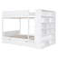 Lit superposé blanc avec tiroirs de rangement et armoire fonctionnelle - Améliore le confort de la chambre à coucher Pratique pour maximiser l'espace