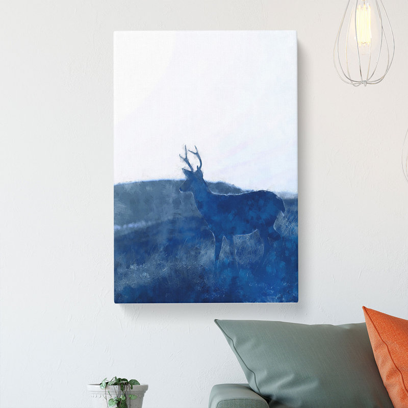 Deer Upon The Hill - Wrapped Canvas, 76cm H x 50cm W x 3cm D