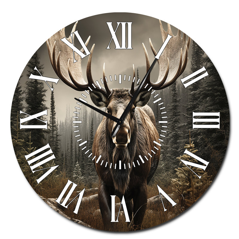 Horloge murale Brown Brown, Surdimensionné