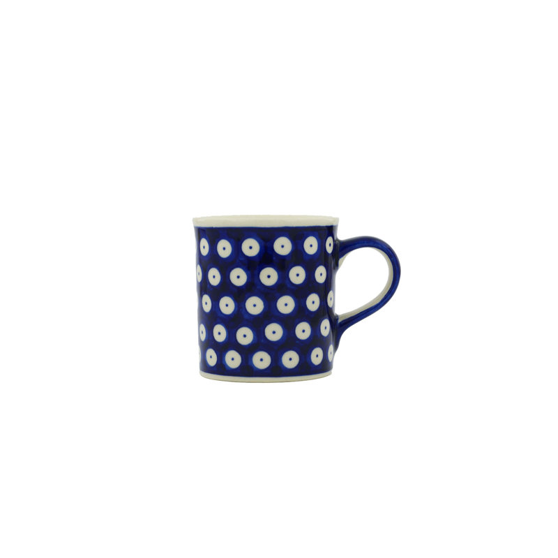 Peacock Handmade Stoneware Porcelain Coffee Mug Teacup and Saucer, Blue Eyed Peacock
