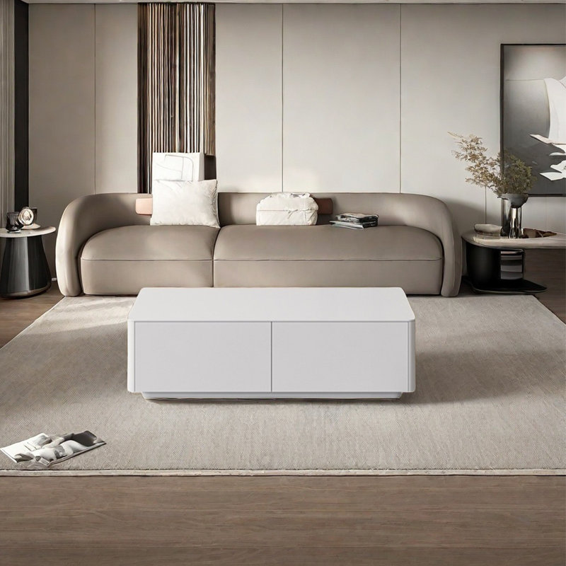 Nordic Style Wood Coffee Table, 13.78" H x 47.24" L x 23.62" W