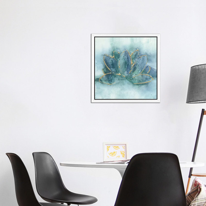 Buddha Lotus by Chris Paschke - Print on Canvas, 66.04 cm H x 66.04 cm W, White Framed