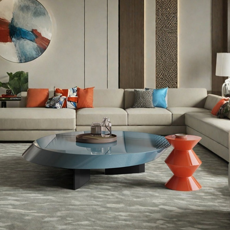 Table basse Personnalité Creative Design Sense Art, 12.2" H x 47.24" W x 43.3" D