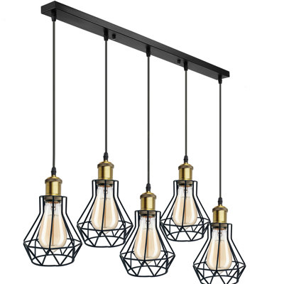 Auerbach 5 - Light Black Cluster Pendant