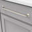 Forge Collection Handle Pull - 12" Center to Center Cabinet Pull Satin Nickel - Farmhouse Hardware for Drawers & Cabinets-117025899-30748671-133044351