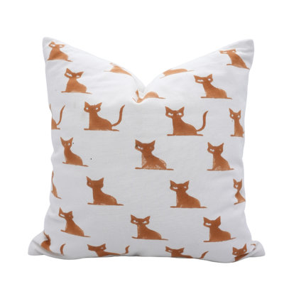 Housse de coussin en coton avec fermeture à glissière pour canapé, divan et canapé fabriqué à la main Fabividine