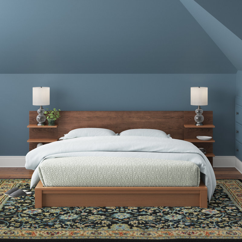 Chellsee Slat Storage Bed, King, Walnut Brown