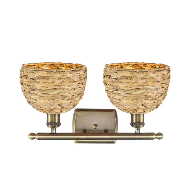 Balf 2 - Light Dimmable Vanity Light, Antique Brass