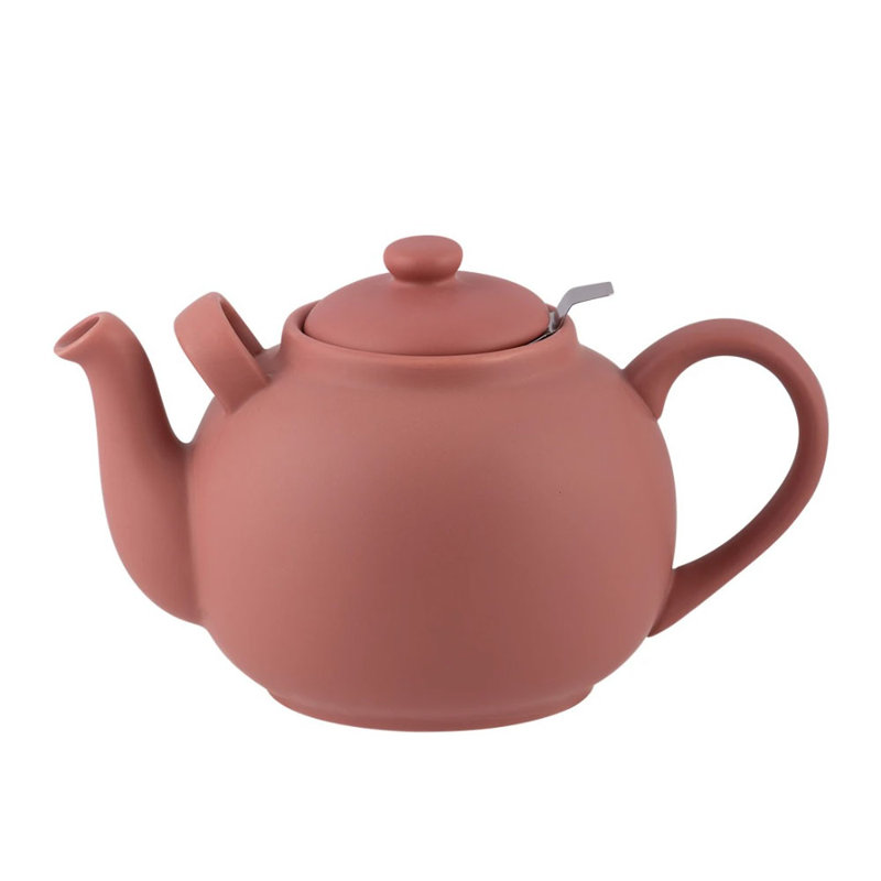 Ebern Designs Evgenij 2.5ml No Pattern And Not Solid Colour Teapot, Terracotta