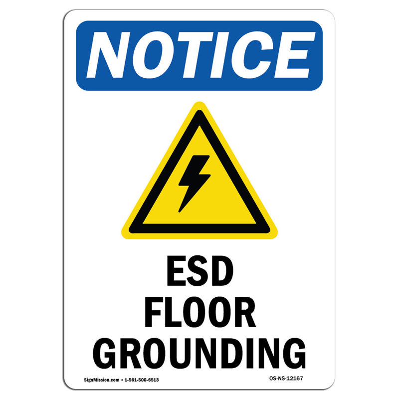 Esd Floor Grounding Sign