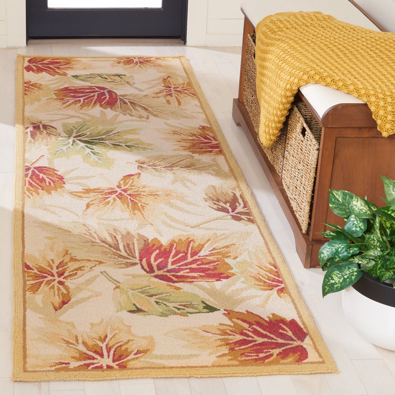 Kinchen Hand Hooked Wool Pile Rug, Round 4'