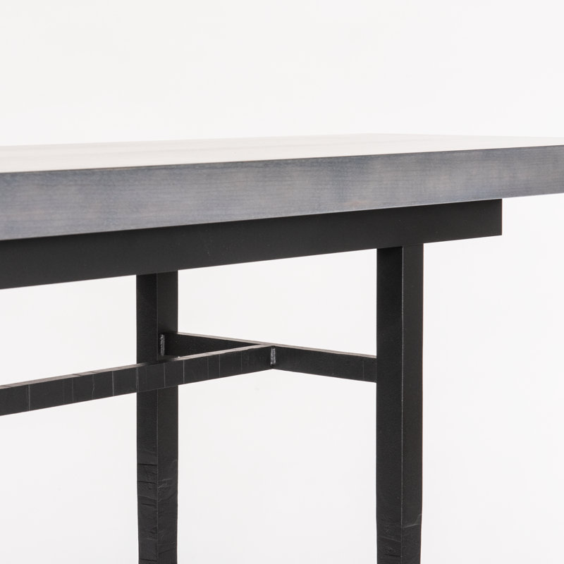Wick Console Table, Black, 32.1" H x 60" W x 14" D, Gray