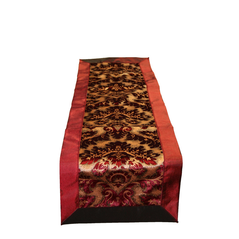 Chemin De Table Royal Velvet, 20" L x 14" D, Bourgogne