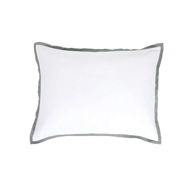 Langston Duvet Cover, White/Ocean, King Duvet Cover + 2 King Shams