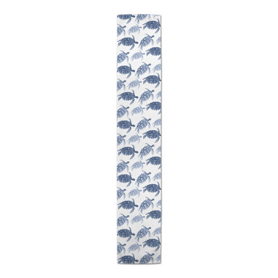 Watercolor Sea Turtles Navy Table Runner