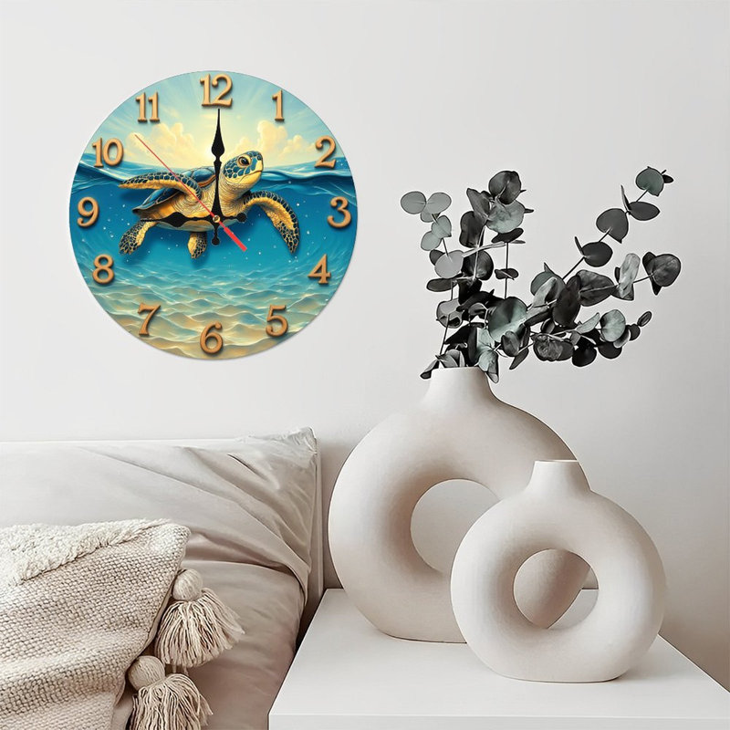 Horloge murale tortue de mer Ocean