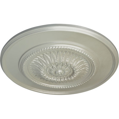 Endurathane Floral Ceiling Medallion, 23 1/2"OD x 2 3/4"P, Hand-Painted Flash Copper Finish
