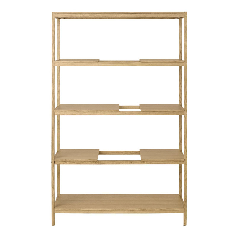 SUKOYA Bookcase, (5 Shelves) 67"H x 41.4"W x 15.8"D, Brown