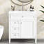 Meuble-lavabo de salle de bain moderne avec lavabo, armoire 30 po 2 tiroirs et espaces organisés, meuble-lavabo d'apparence charmante, compartiment spacieux, design tendance-673767857-673767858